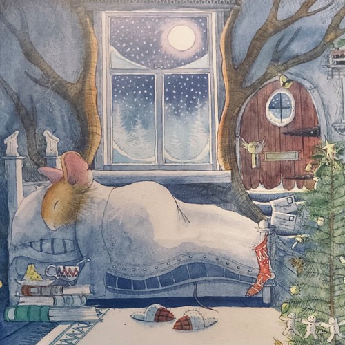 Christmas card moon - christmas, ~